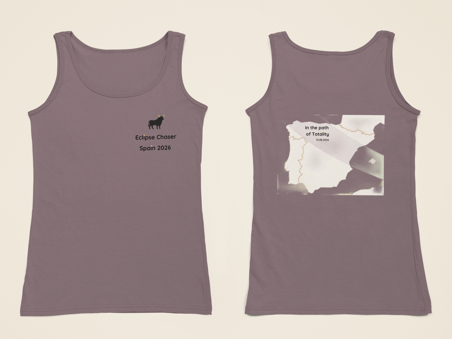 Eclipse Tank Top Spain 2026 'Bull Logo & Spanish Map'